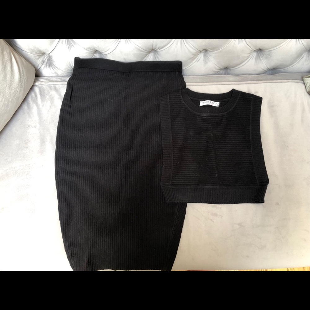 Two piece pencil skirt & crop top